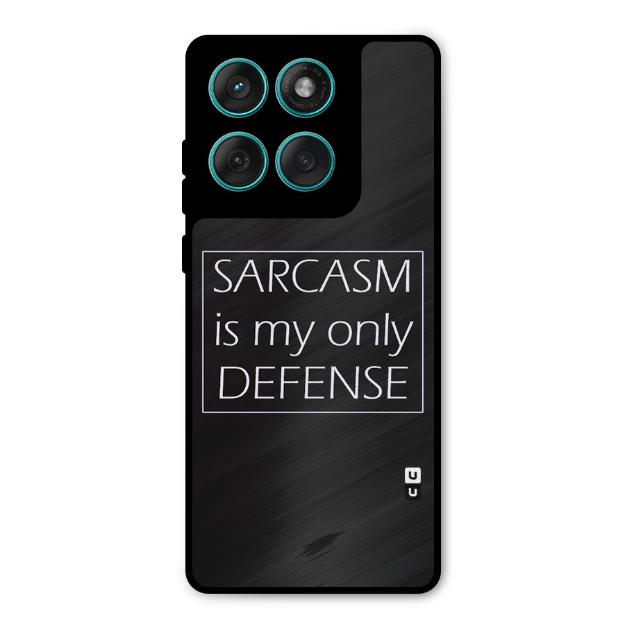 Sarcasm Defence Metal Back Case for Motorola Edge 60