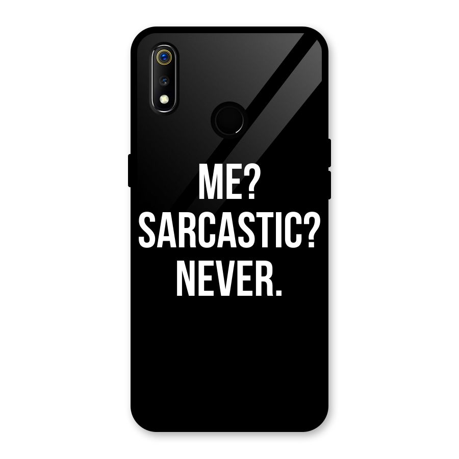 Sarcastic Quote Glass Back Case for Realme 3i