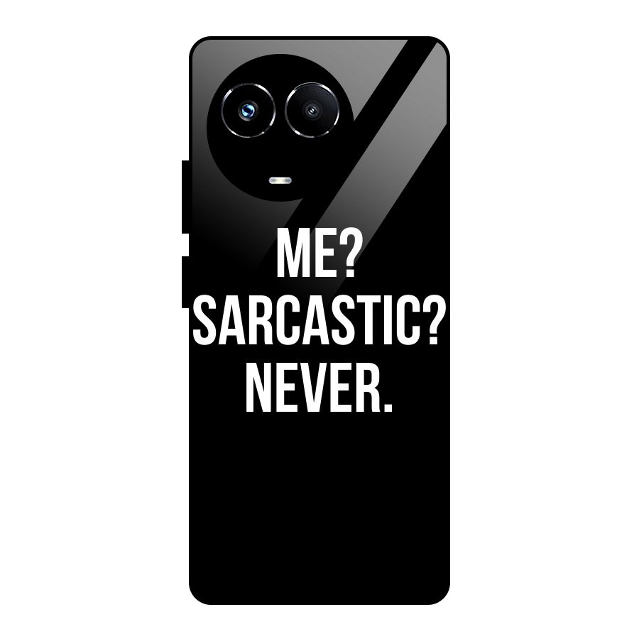 Sarcastic Quote Glass Back Case for Realme Narzo 60X