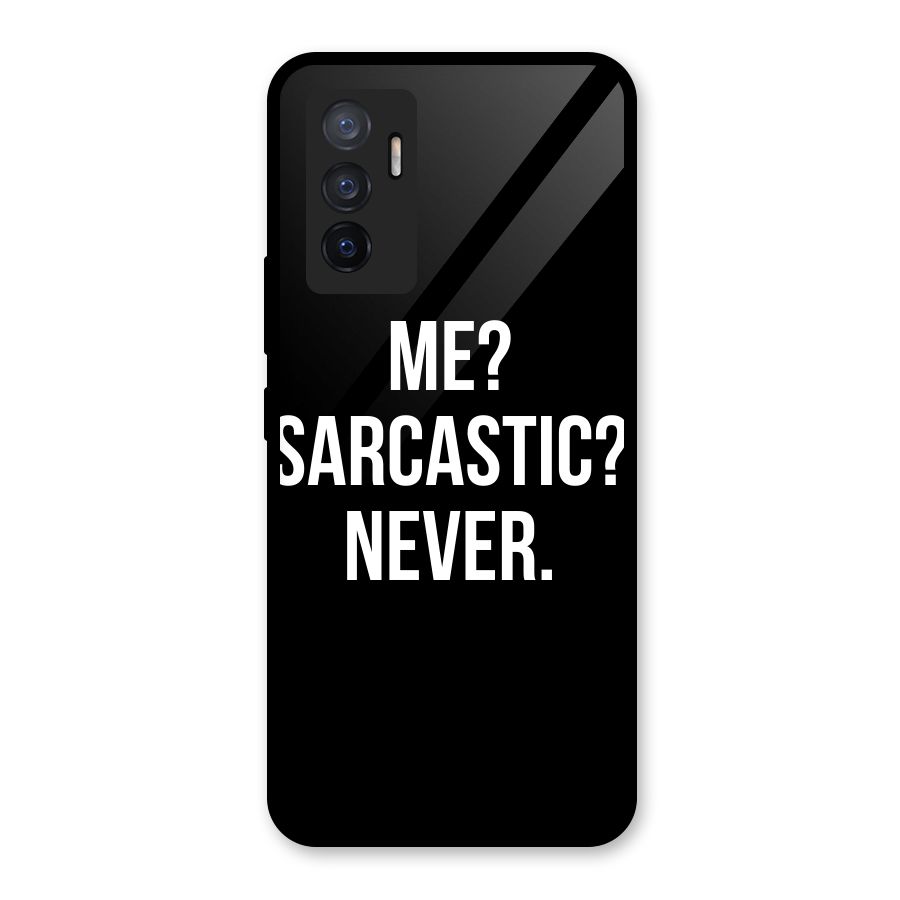 Sarcastic Quote Glass Back Case for Vivo V23e