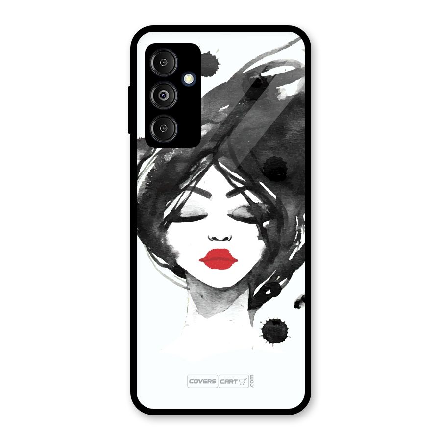 Sassy Girl Glass Back Case for Galaxy M14 5G