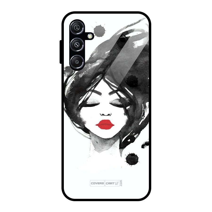 Sassy Girl Glass Back Case for Galaxy M34 5G