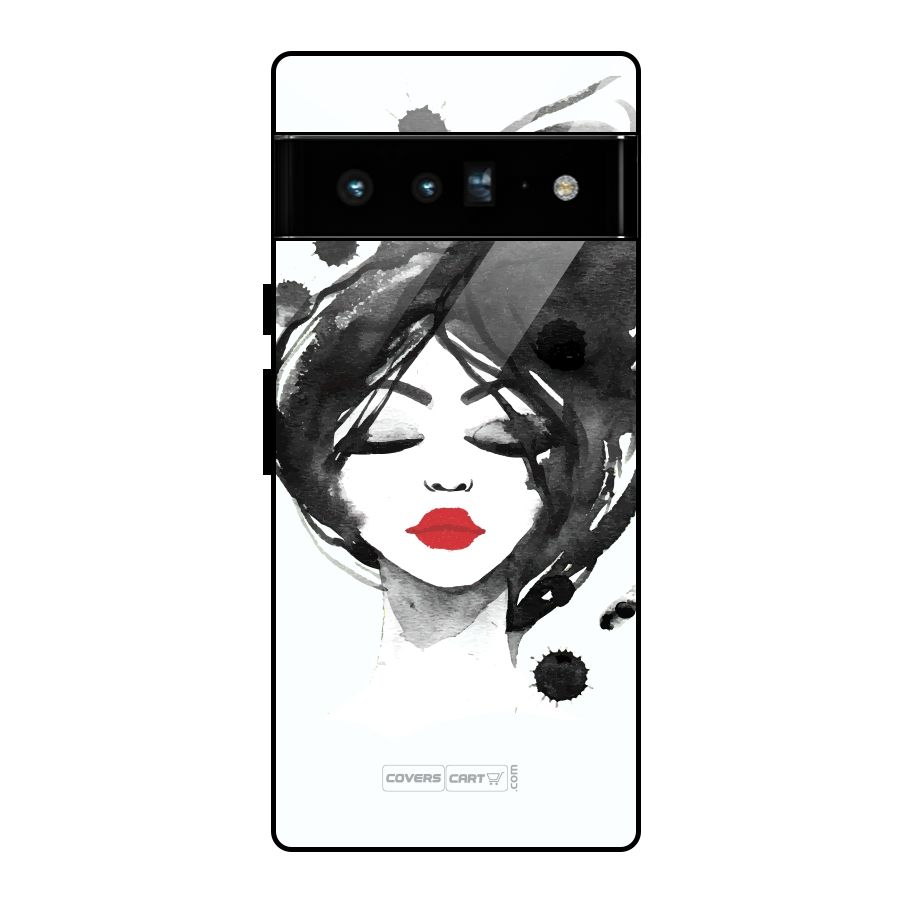 Sassy Girl Glass Back Case for Google Pixel 6 Pro