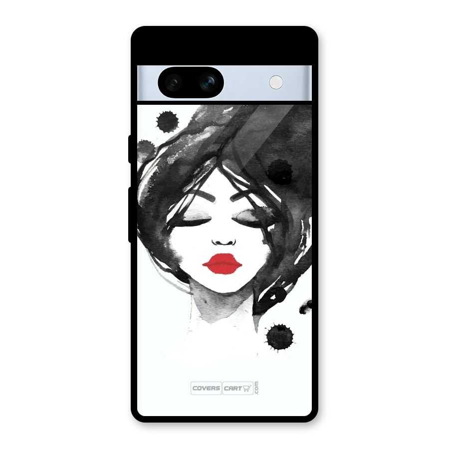 Sassy Girl Glass Back Case for Google Pixel 7a