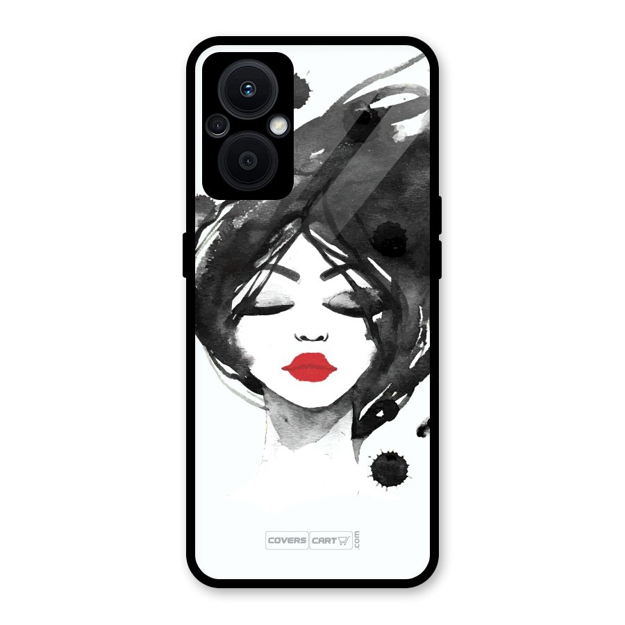 Sassy Girl Glass Back Case for Oppo F21s Pro 5G