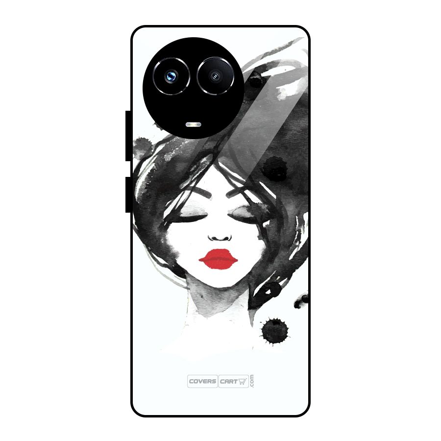 Sassy Girl Glass Back Case for Realme Narzo 60X