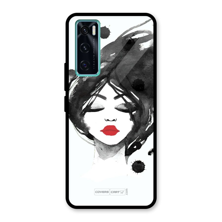 Sassy Girl Glass Back Case for Vivo V20 SE