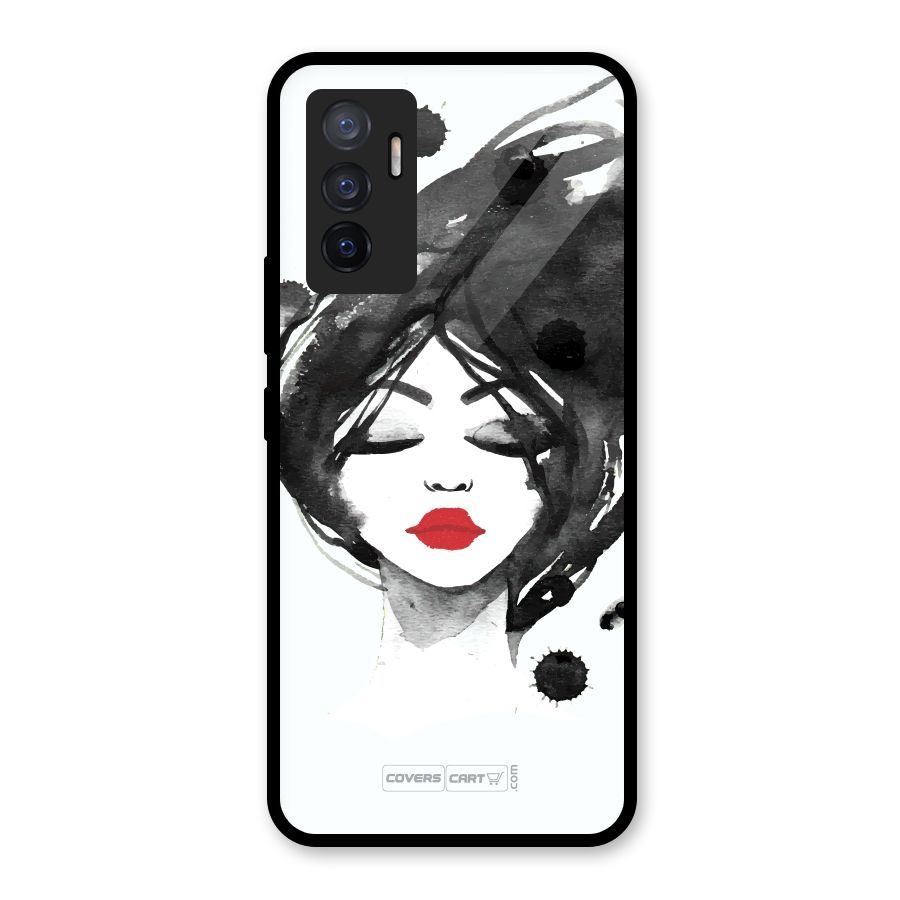 Sassy Girl Glass Back Case for Vivo V23e