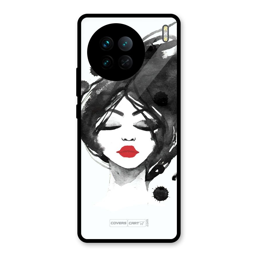 Sassy Girl Glass Back Case for Vivo X90