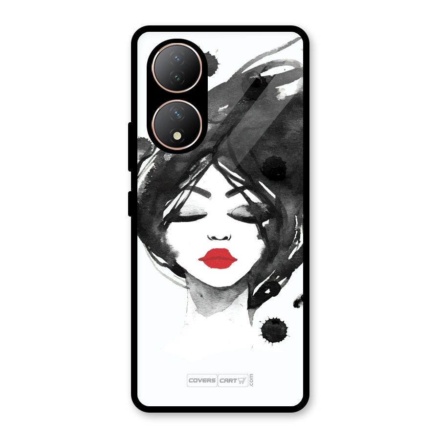Sassy Girl Glass Back Case for Vivo Y100A