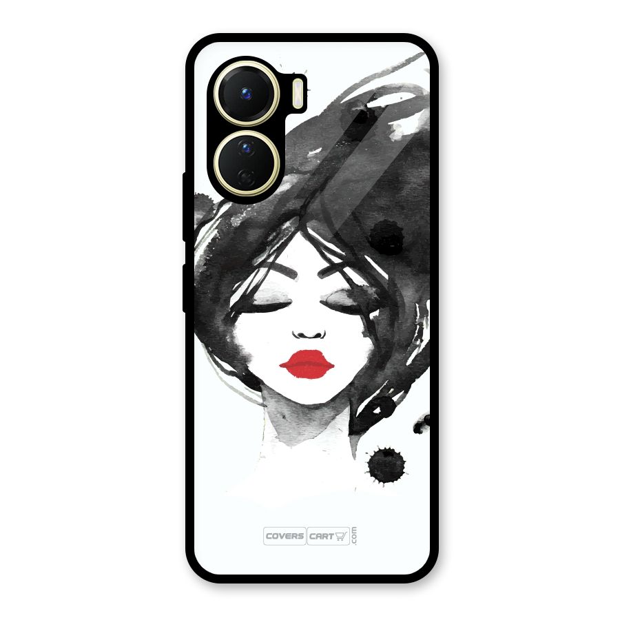 Sassy Girl Glass Back Case for Vivo Y56
