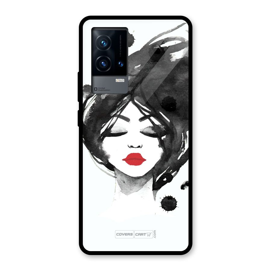 Sassy Girl Glass Back Case for iQOO 9 5G