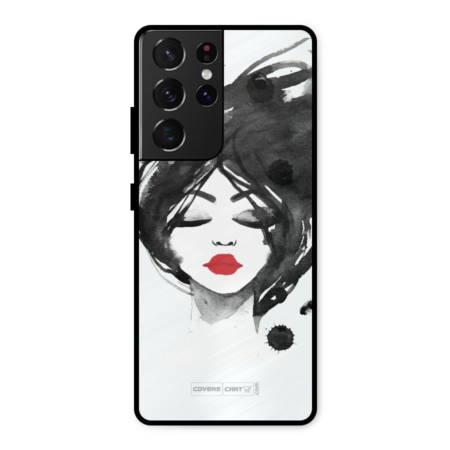 Sassy Girl Metal Back Case for Galaxy S21 Ultra 5G