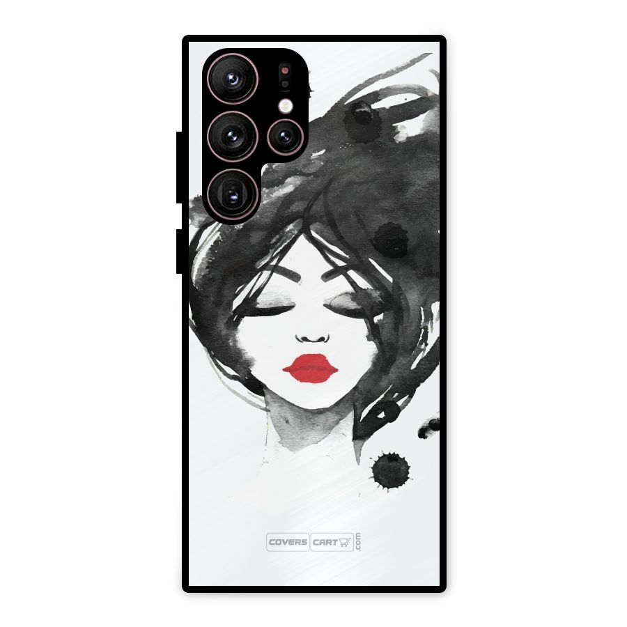 Sassy Girl Metal Back Case for Galaxy S22 Ultra 5G