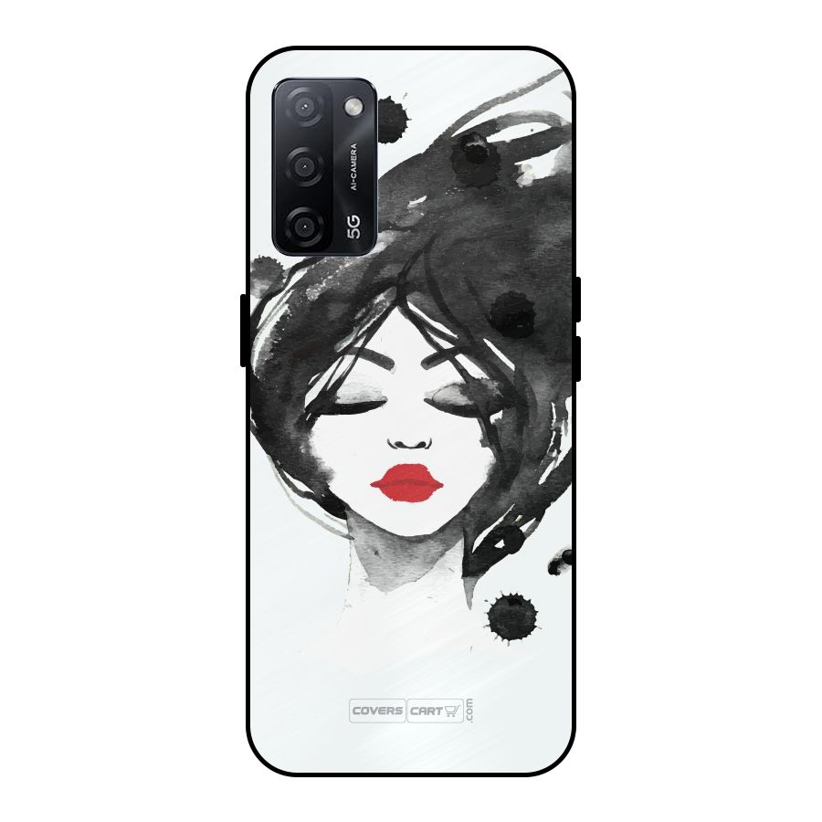 Sassy Girl Metal Back Case for Oppo A53s 5G