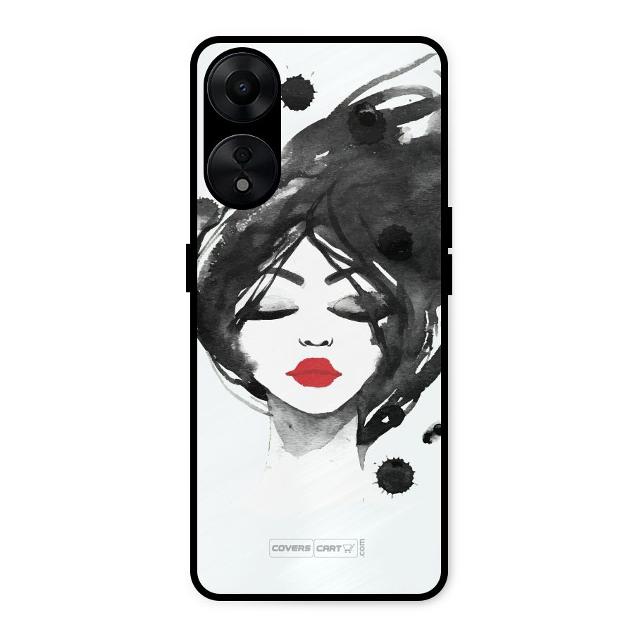 Sassy Girl Metal Back Case for Oppo A78 5G