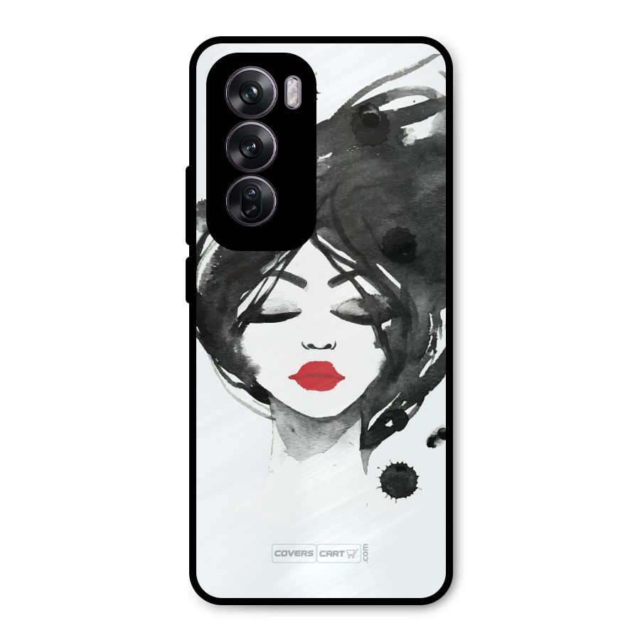 Sassy Girl Metal Back Case for Oppo Reno12 Pro