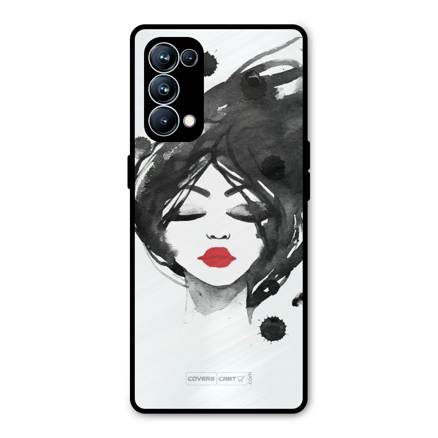 Sassy Girl Metal Back Case for Oppo Reno5 Pro 5G