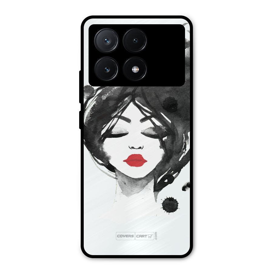 Sassy Girl Metal Back Case for Poco X6 Pro