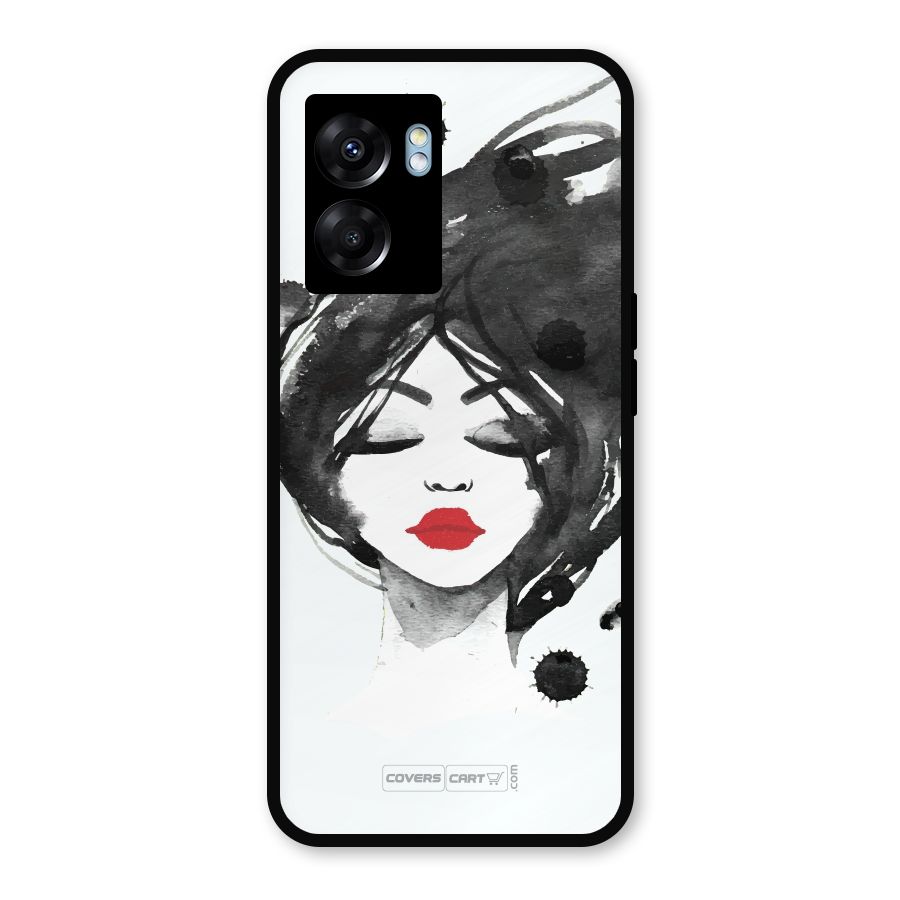Sassy Girl Metal Back Case for Realme Narzo 50 5G