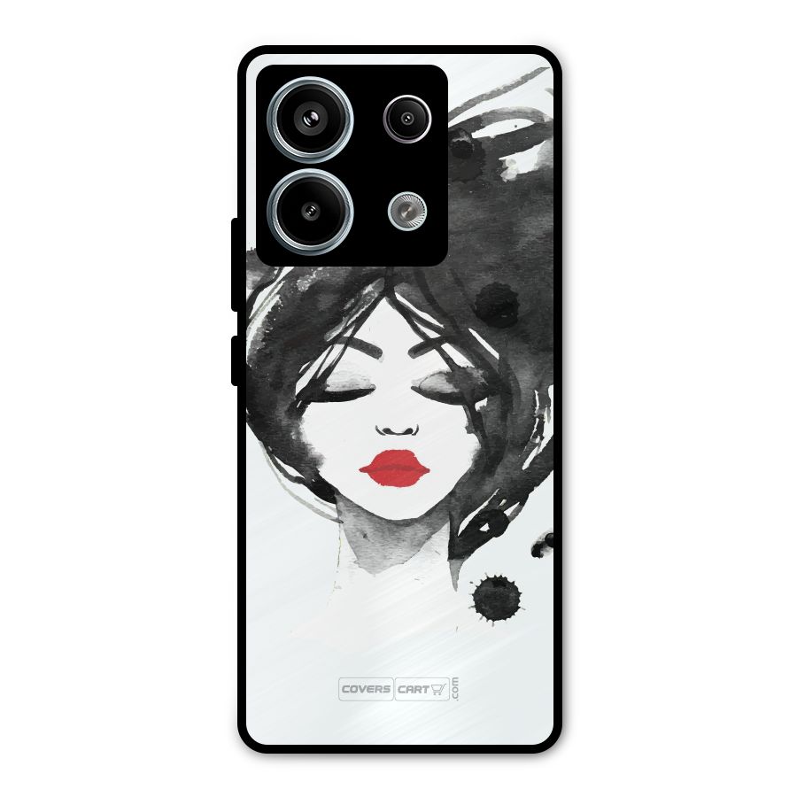 Sassy Girl Metal Back Case for Redmi Note 13 Pro 5G