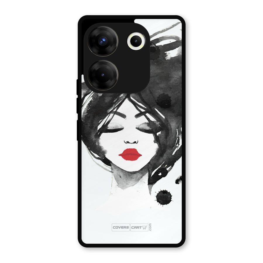 Sassy Girl Metal Back Case for Tecno Camon 20