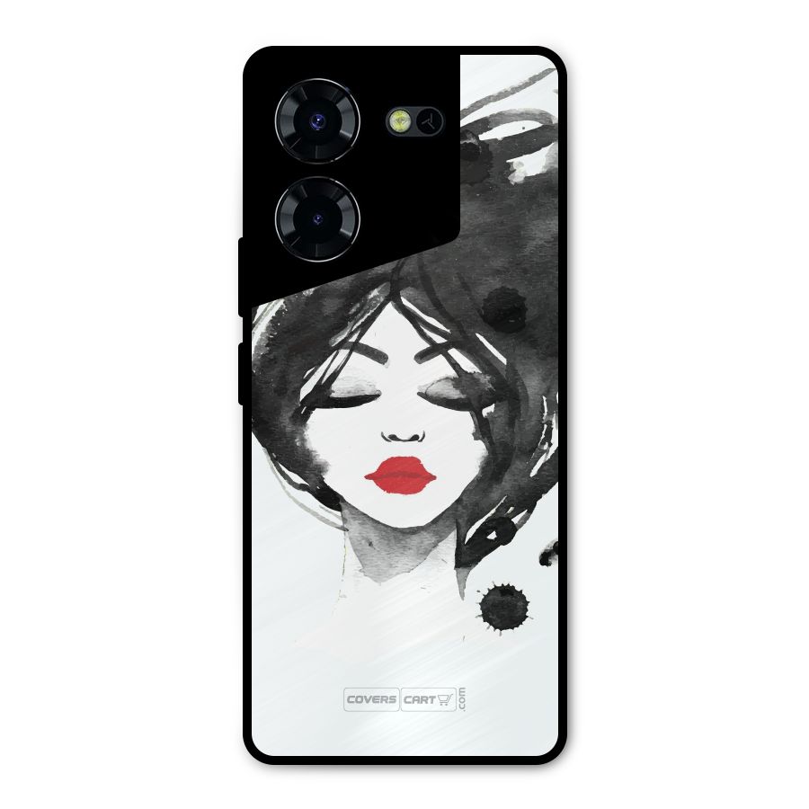 Sassy Girl Metal Back Case for Tecno Pova 5 Pro 5G