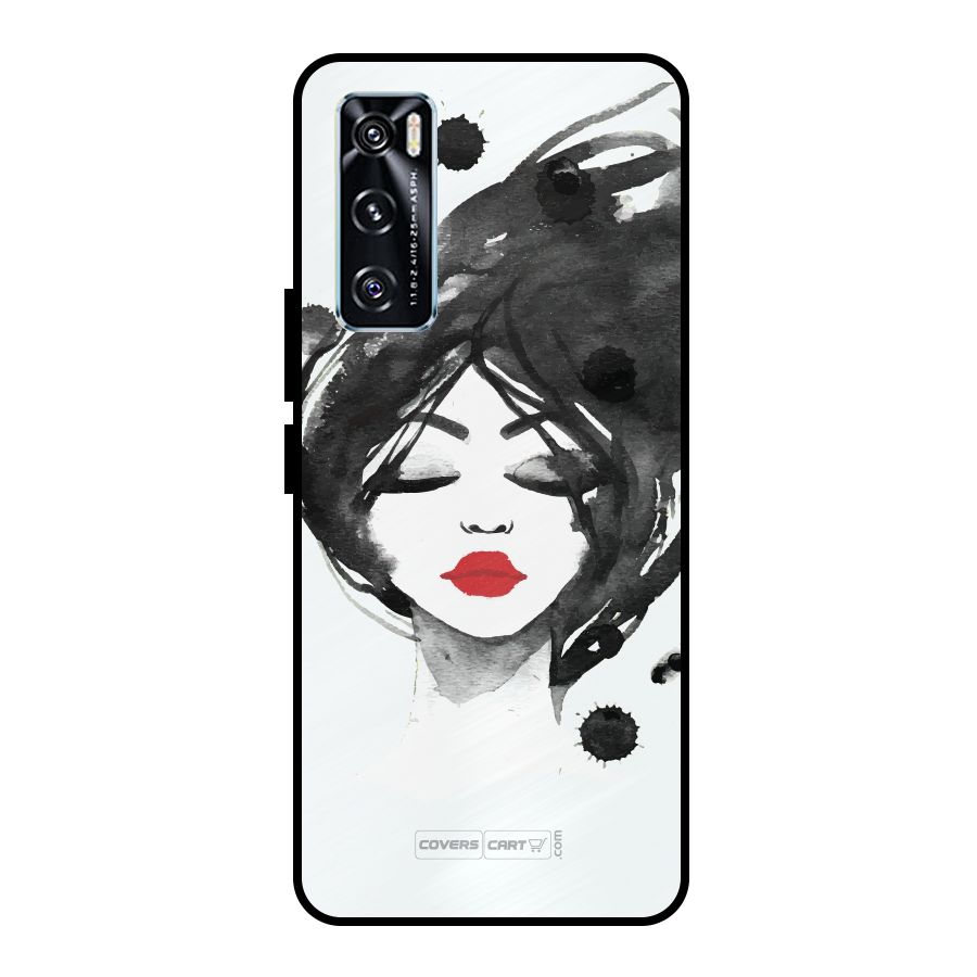 Sassy Girl Metal Back Case for Vivo V20 SE