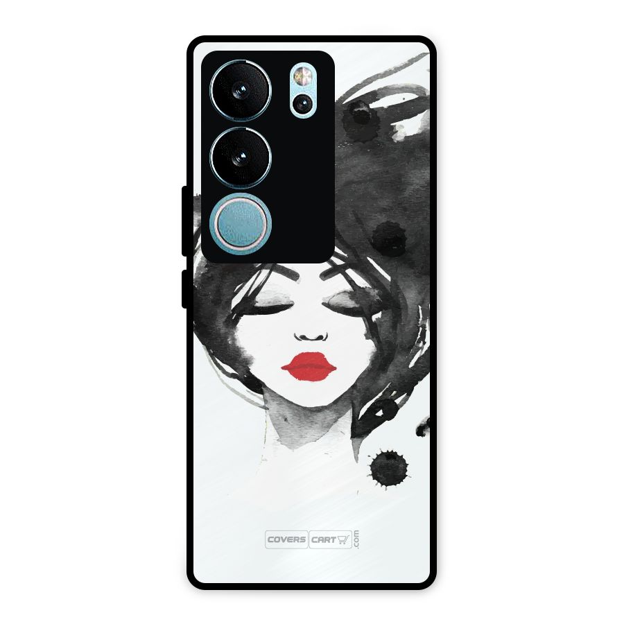 Sassy Girl Metal Back Case for Vivo V29 Pro