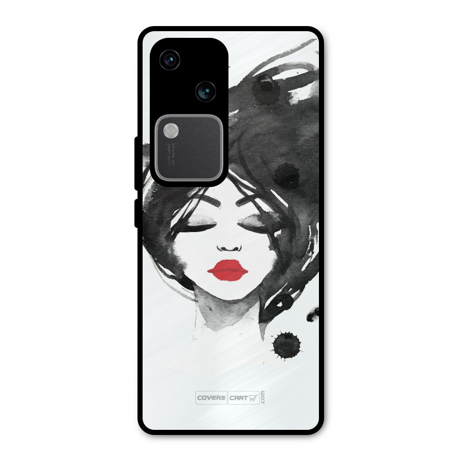 Sassy Girl Metal Back Case for Vivo V30 Pro