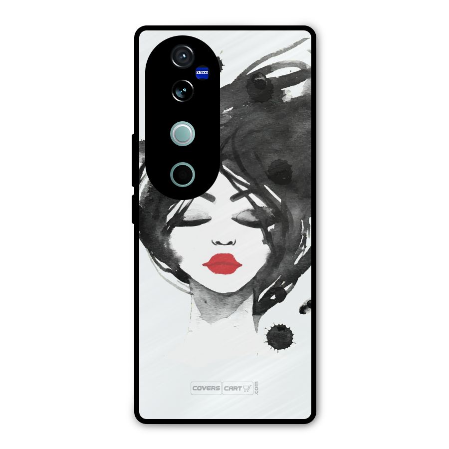 Sassy Girl Metal Back Case for Vivo V40