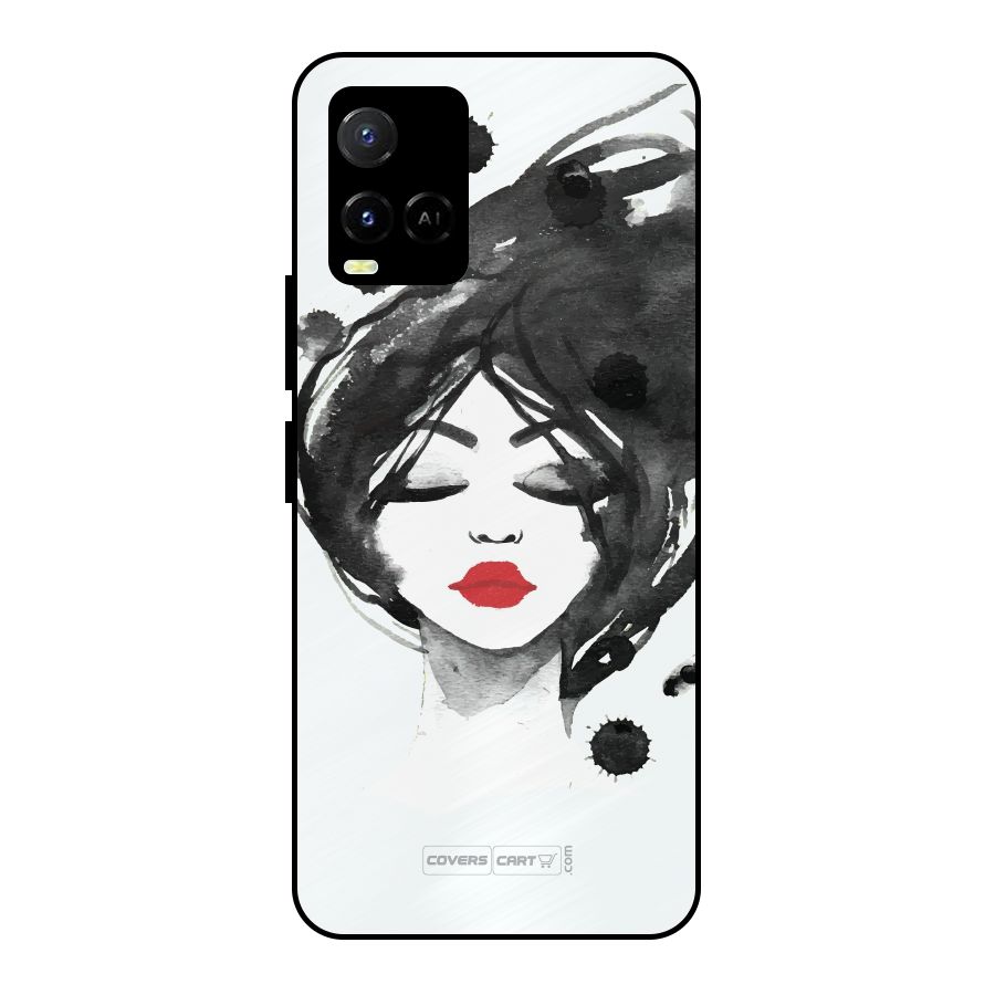 Sassy Girl Metal Back Case for Vivo Y21
