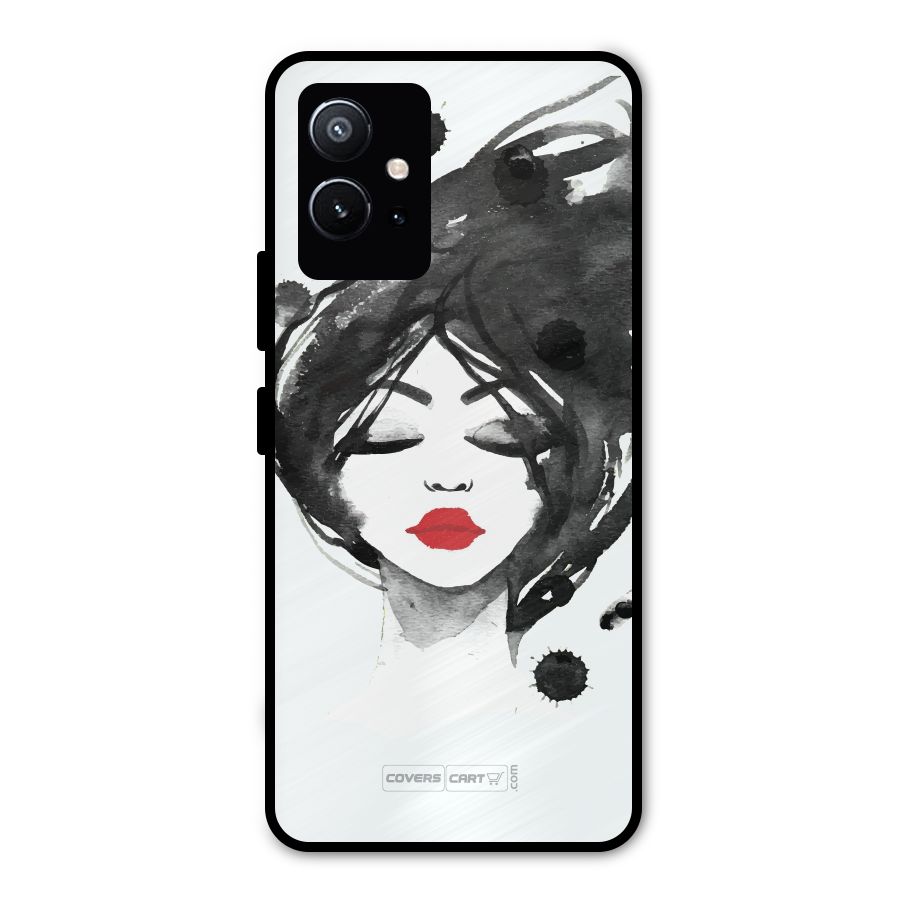 Sassy Girl Metal Back Case for Vivo Y75 5G