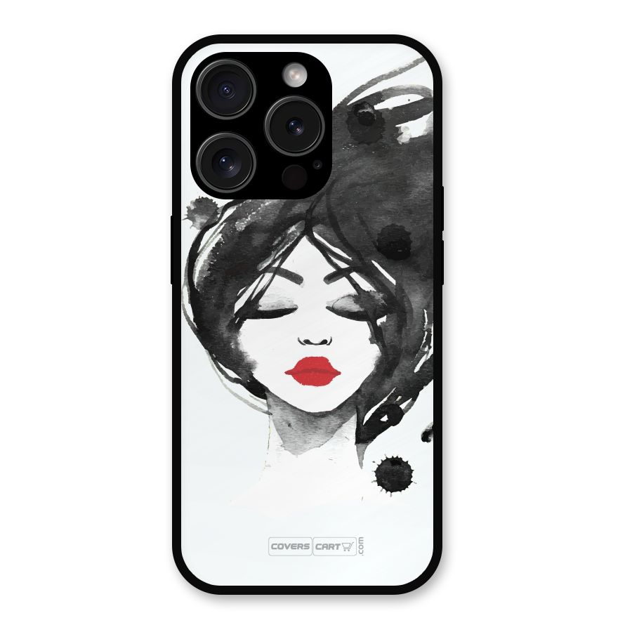 Sassy Girl Metal Back Case for iPhone 15 Pro