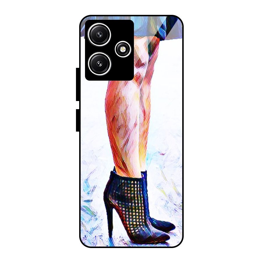 Sassy Heels Glass Back Case for Poco M6 Pro