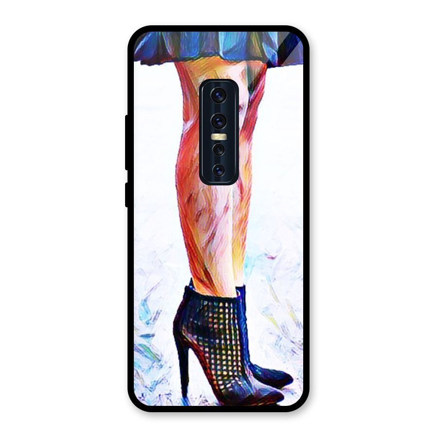 Sassy Heels Glass Back Case for Vivo V17 Pro