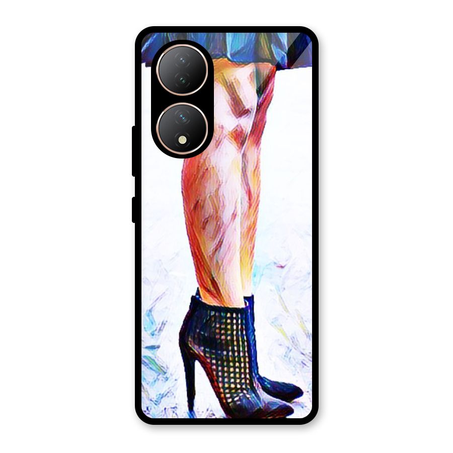Sassy Heels Glass Back Case for Vivo Y100A