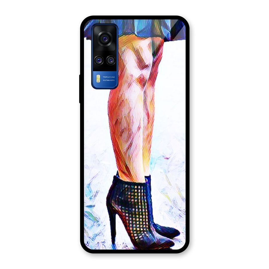 Sassy Heels Glass Back Case for Vivo Y31