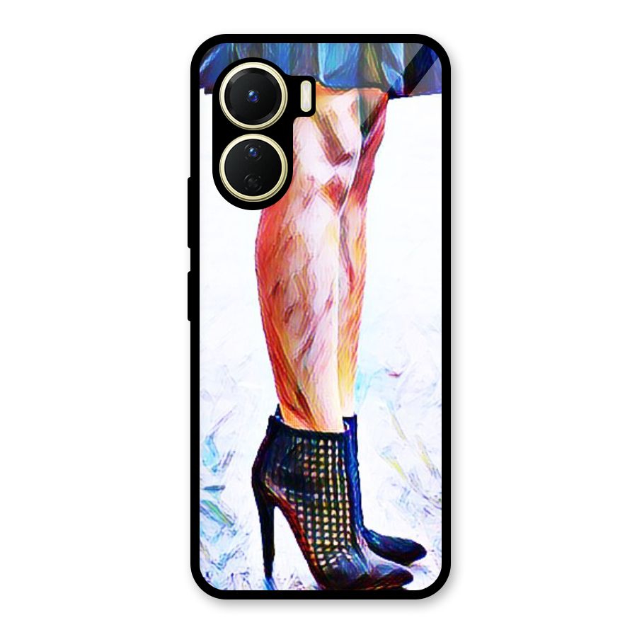 Sassy Heels Glass Back Case for Vivo Y56