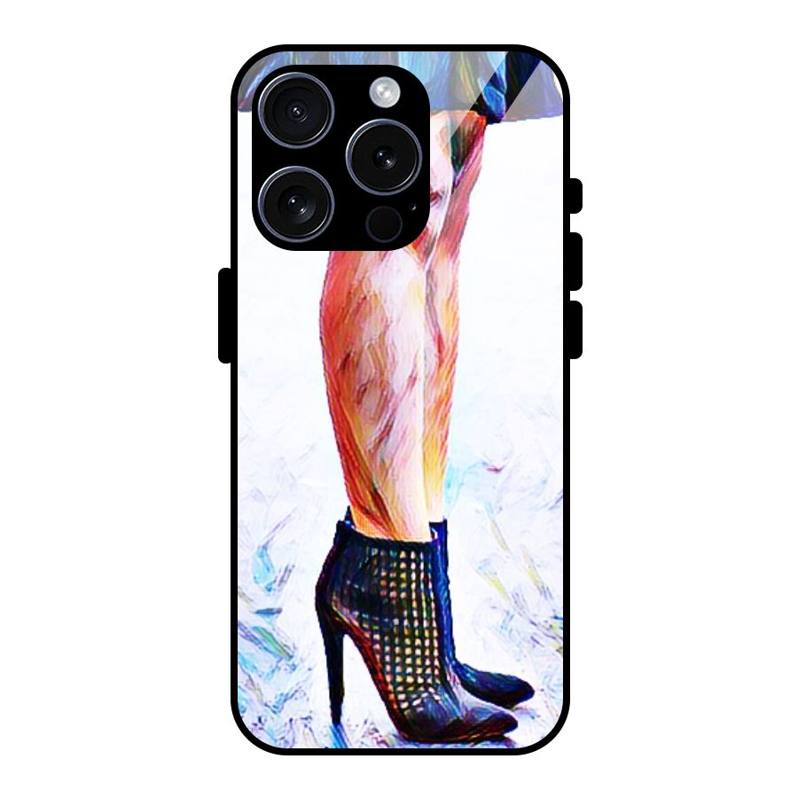 Sassy Heels Glass Back Case for iPhone 15 Pro