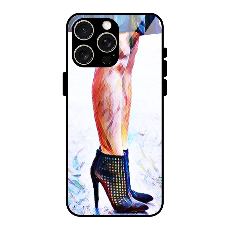 Sassy Heels Glass Back Case for iPhone 15 Pro Max