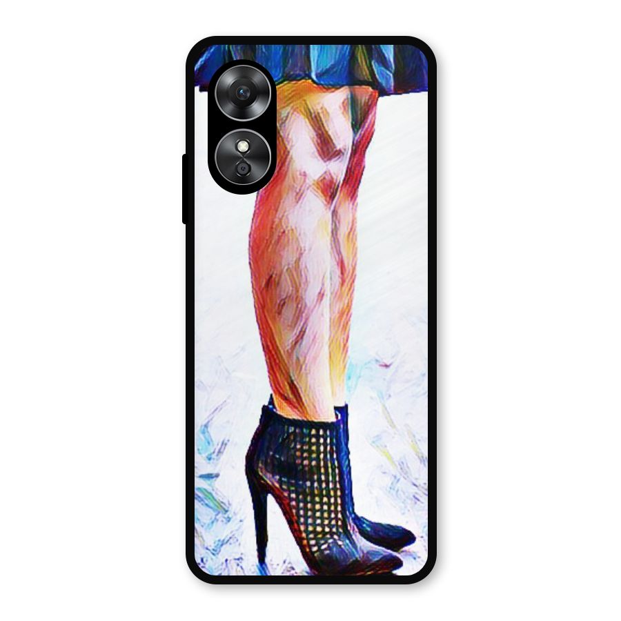 Sassy Heels Metal Back Case for Oppo A17
