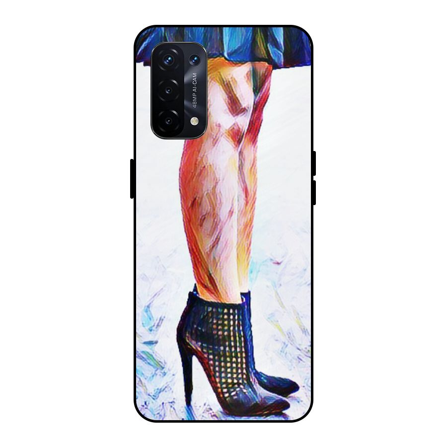 Sassy Heels Metal Back Case for Oppo A74 5G