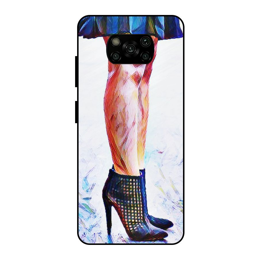 Sassy Heels Metal Back Case for Poco X3