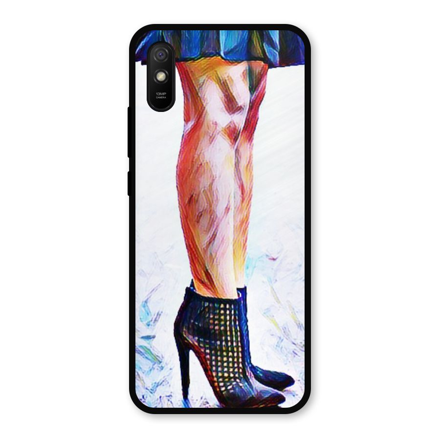 Sassy Heels Metal Back Case for Redmi 9a