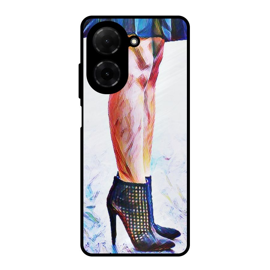 Sassy Heels Metal Back Case for Redmi A5 4G
