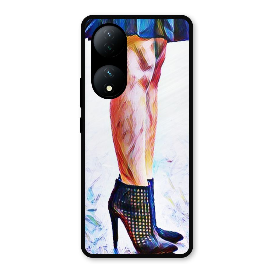 Sassy Heels Metal Back Case for Vivo Y100a