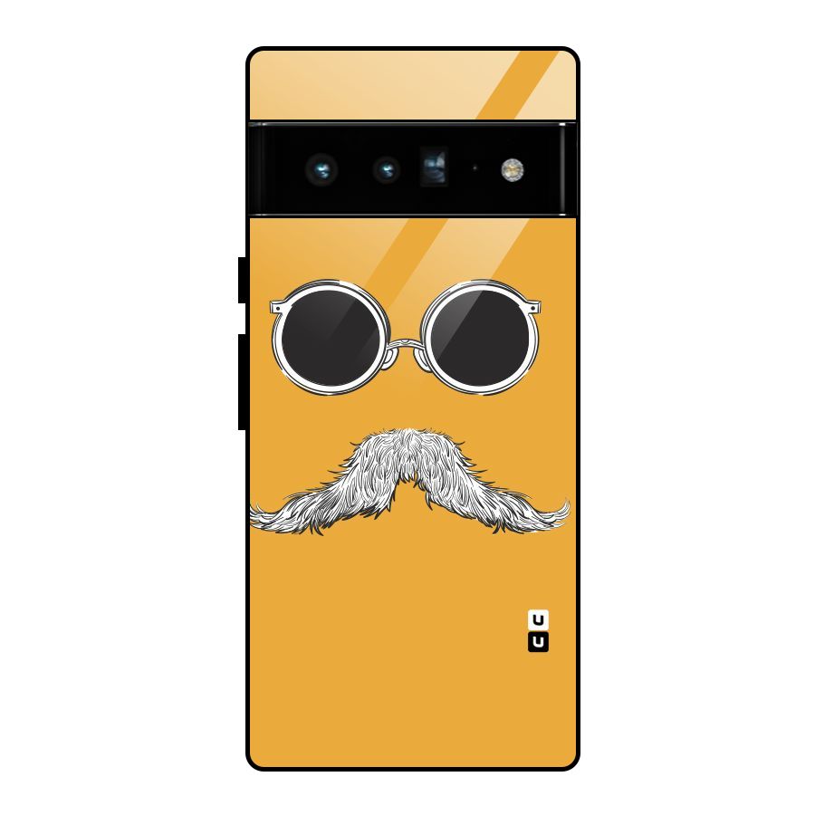 Sassy Mustache Glass Back Case for Google Pixel 6 Pro