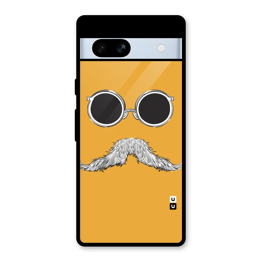 Sassy Mustache Glass Back Case for Google Pixel 7a