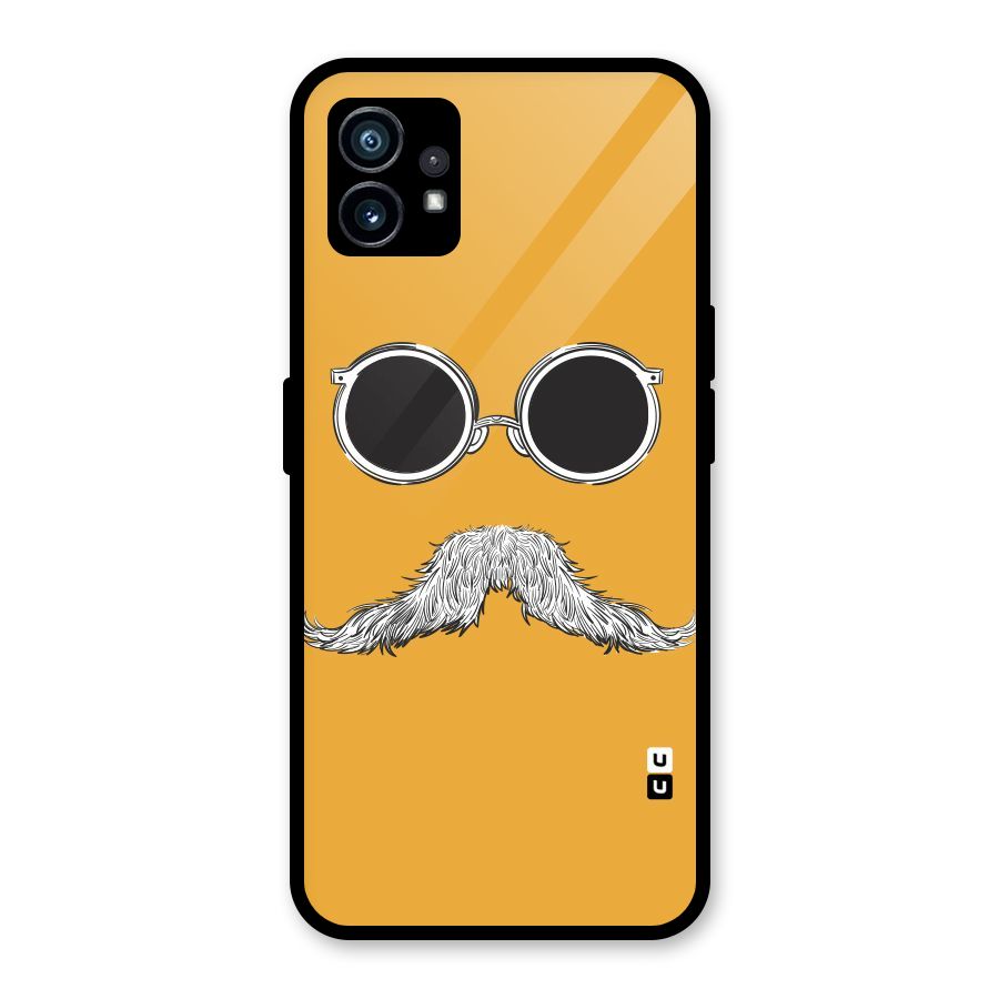 Sassy Mustache Glass Back Case for Nothing Phone 1